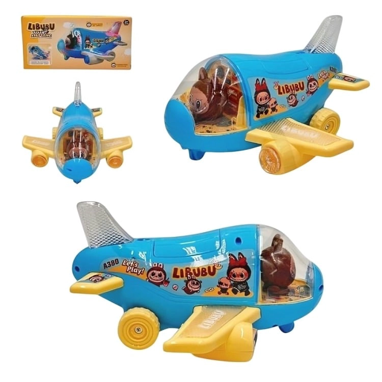 PAK DE 3 AVION PILOTO LABUBU LUZ Y SONIDO 2025 - 2