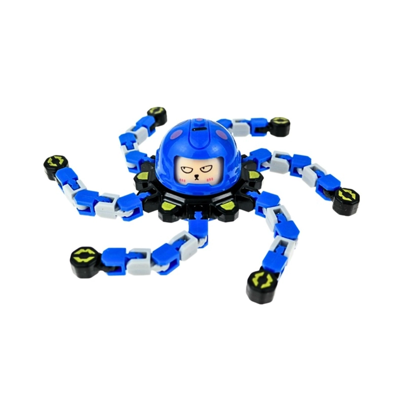 JUGUETE FIDGET SPINNER TRANSFORMABLE ANTIESTRE S AZUL - 2