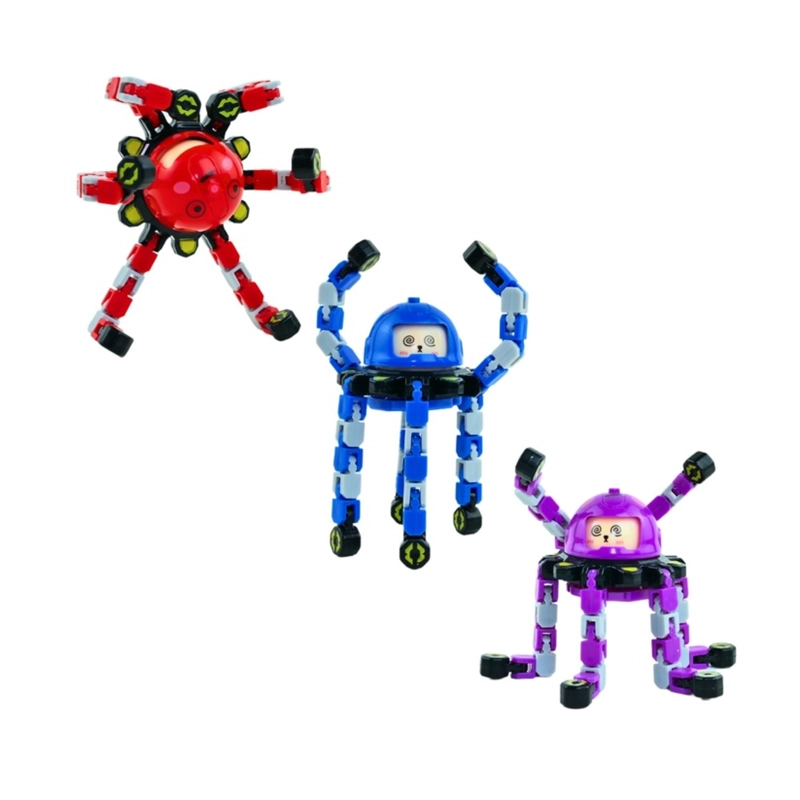 JUGUETE FIDGET SPINNER TRANSFORMABLE ANTIESTRE S AZUL - 6