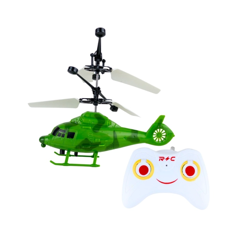 HELICOPTERO DE JUGUETE VOLADOR POR INDUCCION CON CONTROL REMOTO MILITAR - 4
