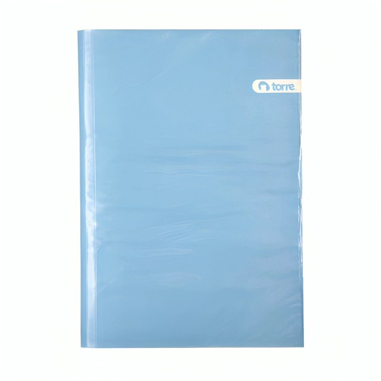 PACK 4 ARCHIVADOR PLASTIFICADO CON GUSANO / CELESTE – TORRE - 1