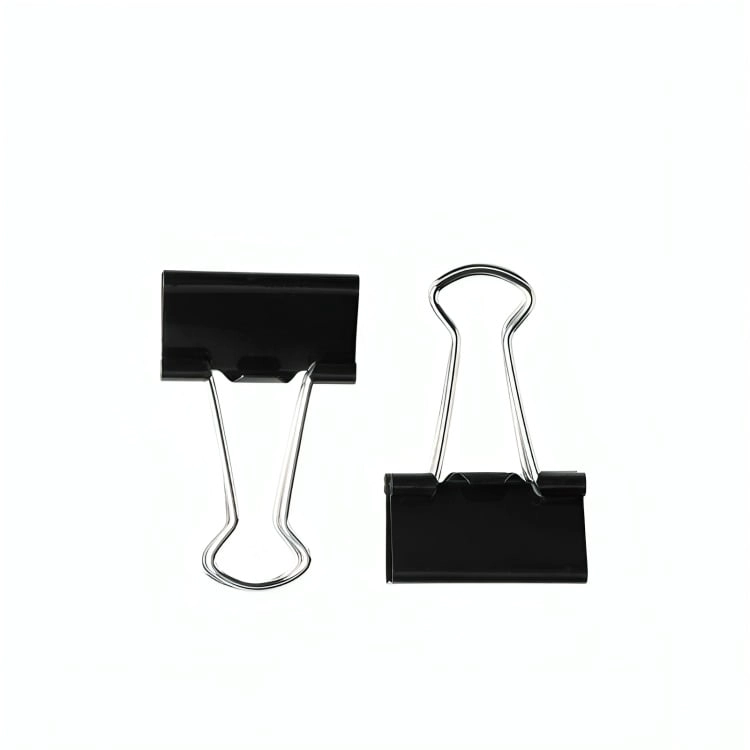 PACK 4 CAJA DOBLE CLIP NEGRO 25 MM 12 UND – TORRE - 2