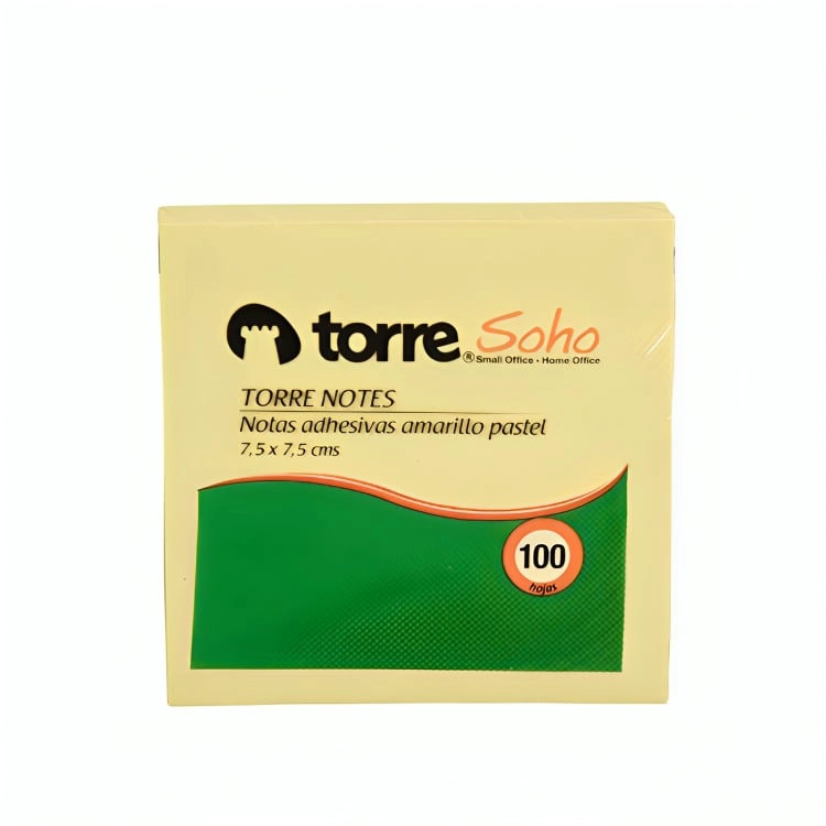PACK 4 NOTAS AMARILLO 75×75 MM. 100 HOJAS – TORRE - 2
