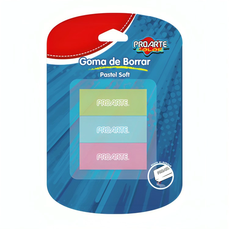 PACK 4 GOMAS COLOR PASTEL 3 UNIDADES - 2