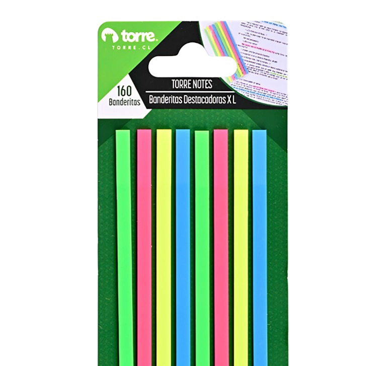 PACK 4 BANDERITAS DESTACADORAS XL 4 COLORES 160 UNID - 2