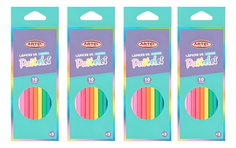 PACK 3 SET 10 LAPICES DE COLOR PASTEL – ARTEL - 3