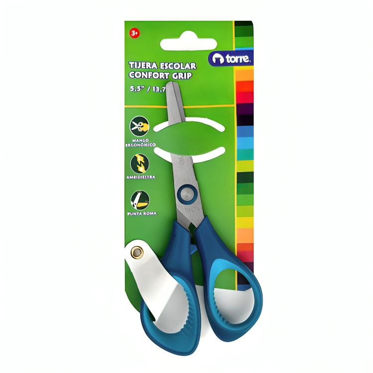 PACK 4 TIJERAS ESCOLAR PULG CONFORT GRIP - 2