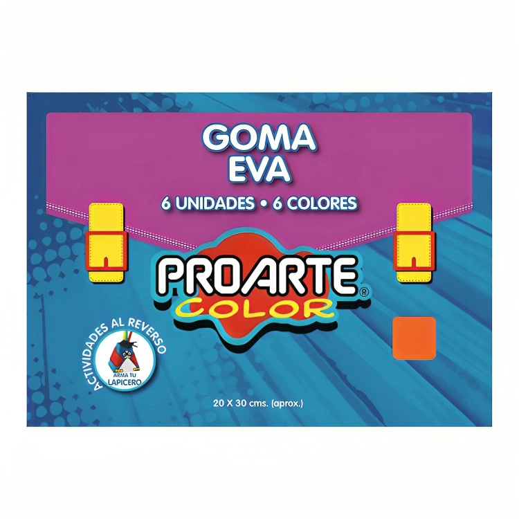 PACK 4 ESTUCHES GOMA EVA 6 COLORES - 3