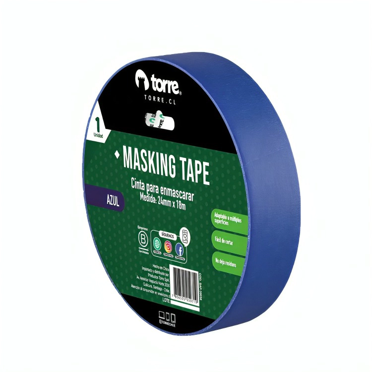 PACK 3 CINTA MASKING AZUL 24MM. X18M. – TORRE - 2