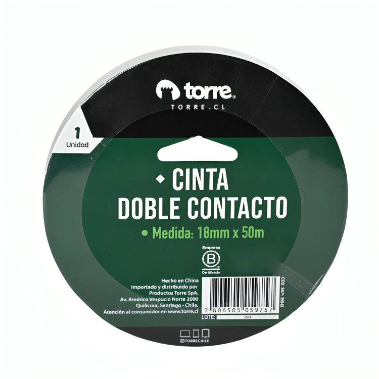 PACK 3 CINTA DOBLE CONTACTO 18MM. X50M. – TORRE - 1