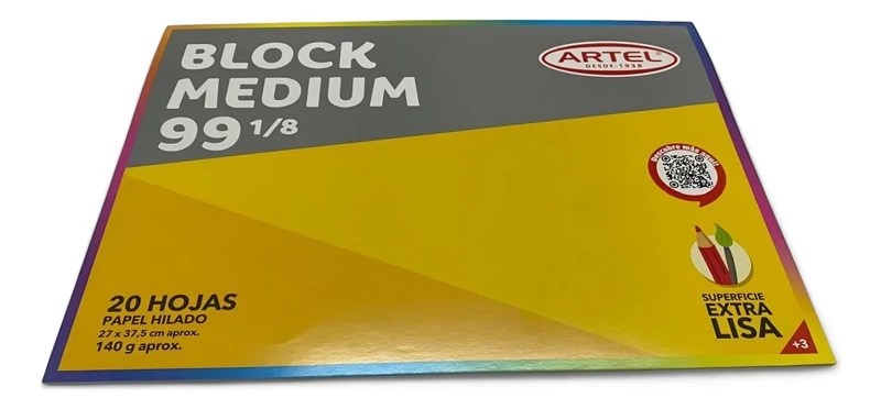 PACK 3 BLOCK MEDIUM 99 1/8 20 HOJAS – ARTEL - 3