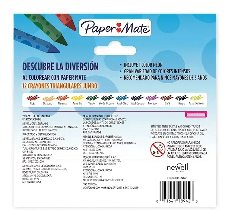 PACK 4 12 CRAYONES TRIANGULARES - 3