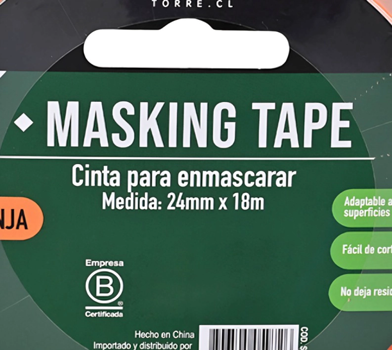 PACK 3 CINTA MASKING NARANJO 24MM. X18M. – TORRE - 3