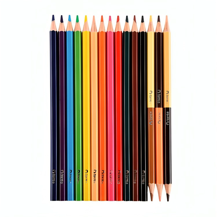 PACK 3 LAPICES DE COLORES HEXAGONALES 12 UNIDADES + 6 TONOS PIEL – TORRE - 3