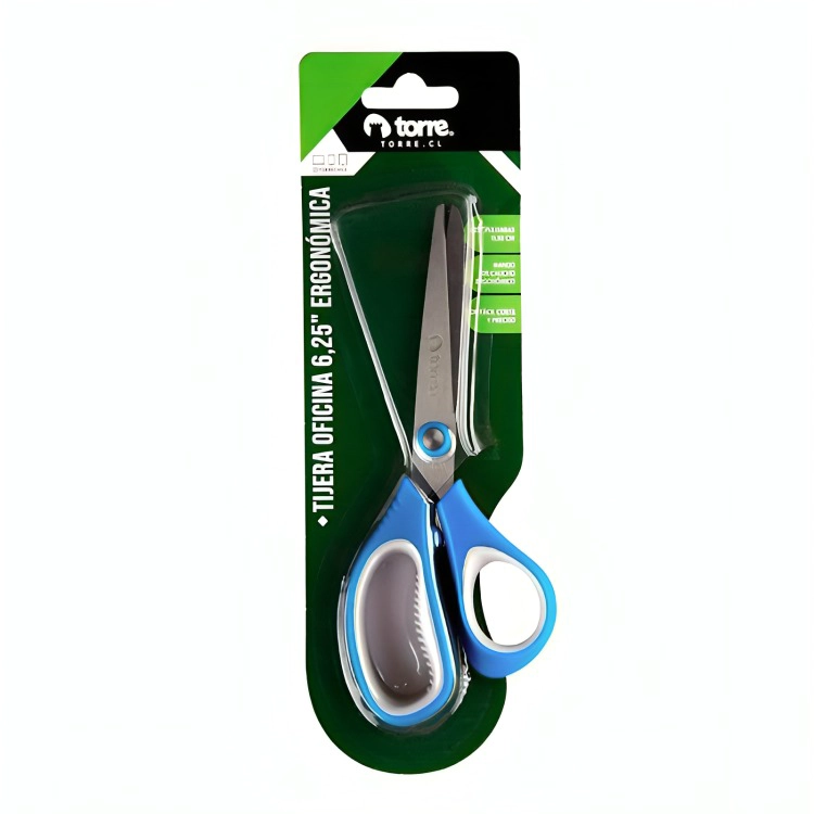 PACK 4 TIJERA DE OFICINA 6.25″ ERGONOMICA BLISTER - 1