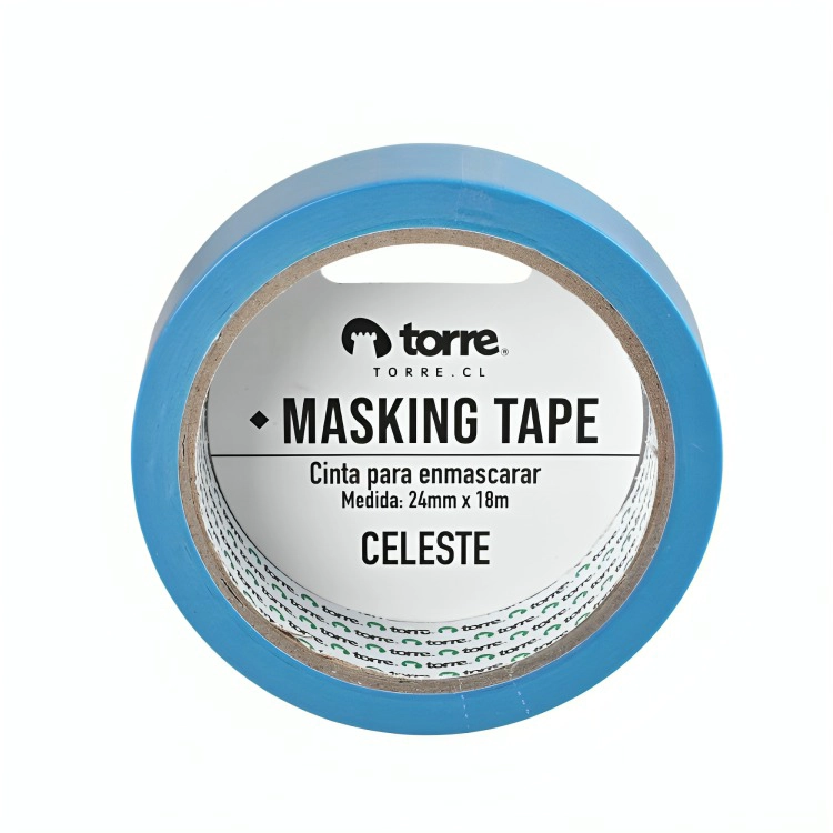 PACK 3 CINTA MASKING CELESTE 24MM. X18M. – TORRE - 2