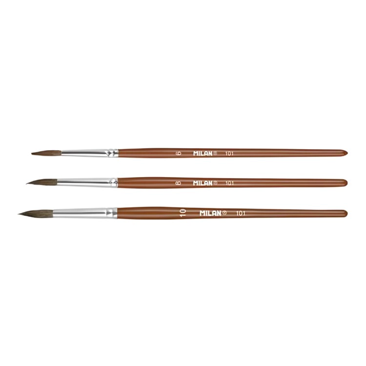 PACK 3 SET 3 PINCELES PELO CAMELLO N° 2-4-8 – PROARTE - 2