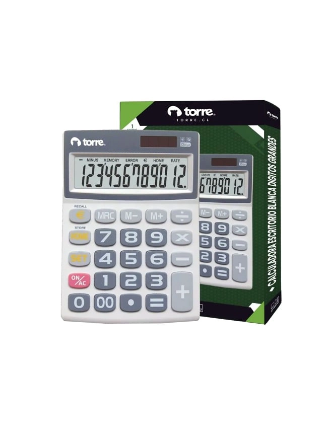 CALCULADORA GRANDE BLANCA 259 – 12 DIGITOS – TORRE - 2