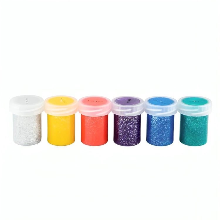 PACK 2 TE MPERAS 6 COLORES GLITTER – TORRE - 1