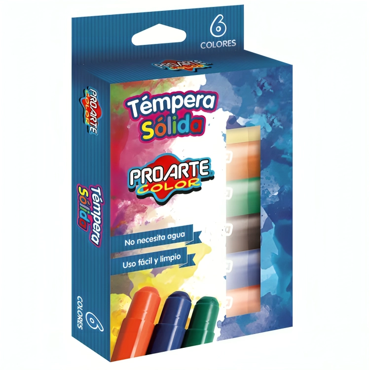 PACK 2 TE MPERA SOLIDA 6 UNIDADES – PROARTE - 2