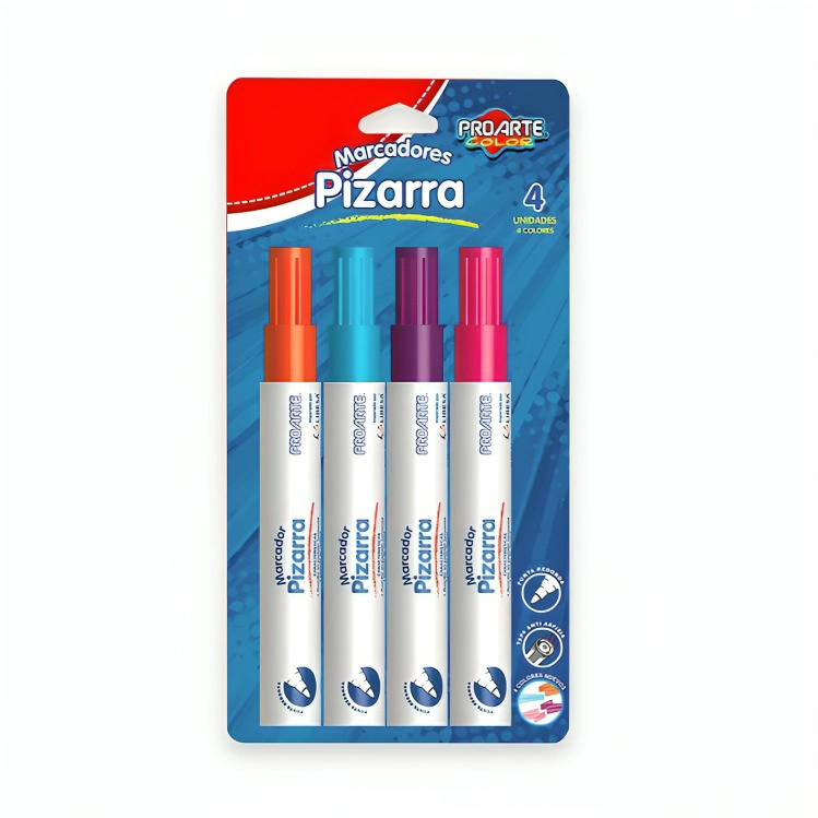 PACK 2 DE SET 4 PLUMONES/ CELESTE MORADO NARANJO ROSADO – PROARTE - 1