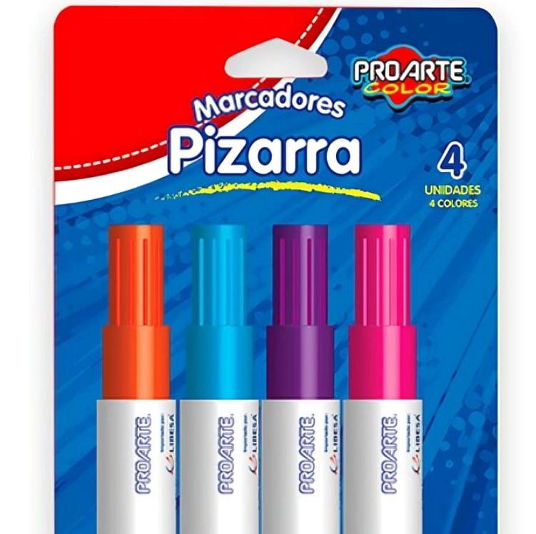 PACK 2 DE SET 4 PLUMONES/ CELESTE MORADO NARANJO ROSADO – PROARTE - 2
