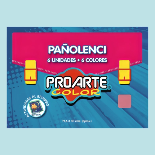 PACK 2 ESTUCHE PAÑOLENCI 6 HOJAS COLORES – PROARTE - 1