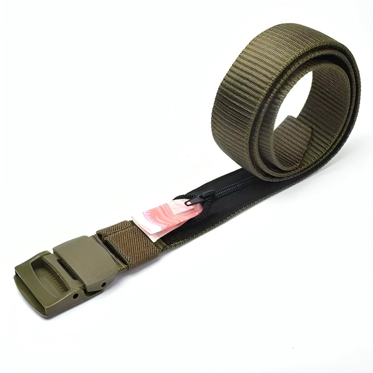 CORREA CINTURON DE LONA PARA HOMBRES CON BOLSILLO - 3