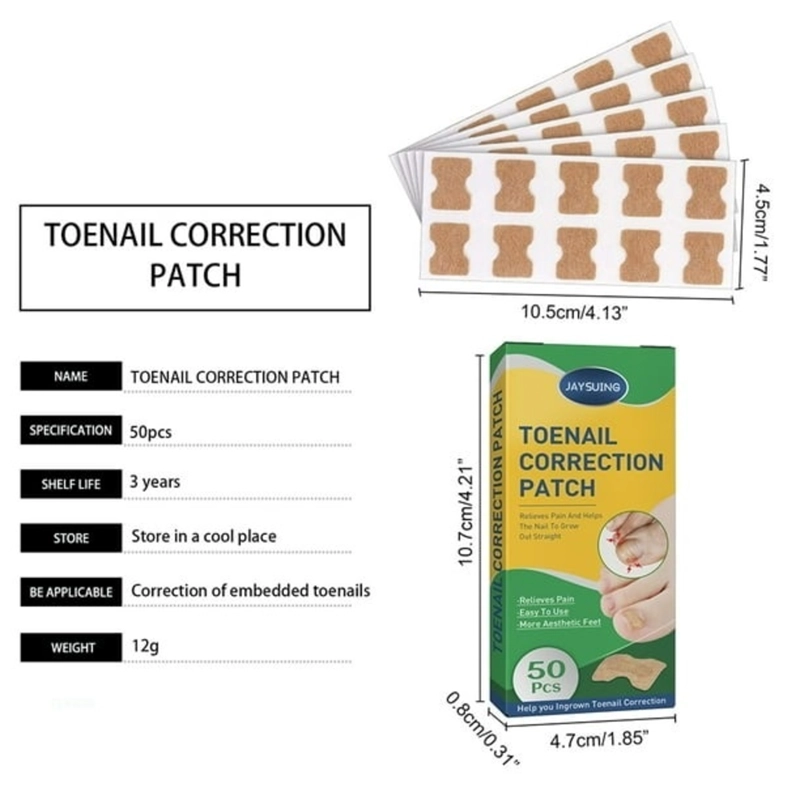 PACK X3 PEGATINA DE CORRECCION DE INCRUSTACIONES DE DEDOS DEL PIE - 3