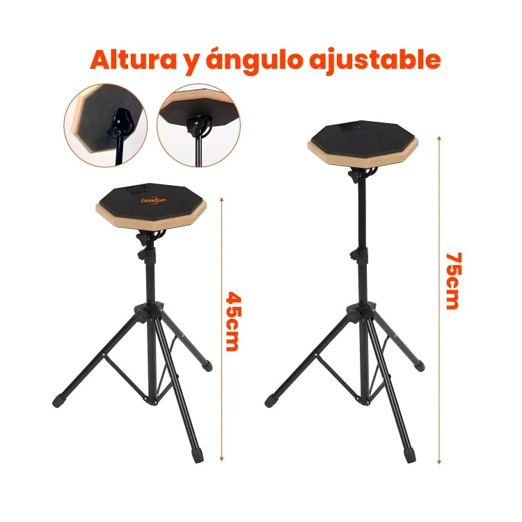 PAD DE PRACTICA BATERIA CON ATRIL Y BOLSO - 2