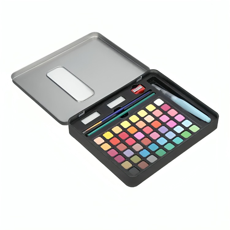 KIT ACUARELAS PROFESIONALES PINTURA ACUARELA ART 48 COLORES - 2