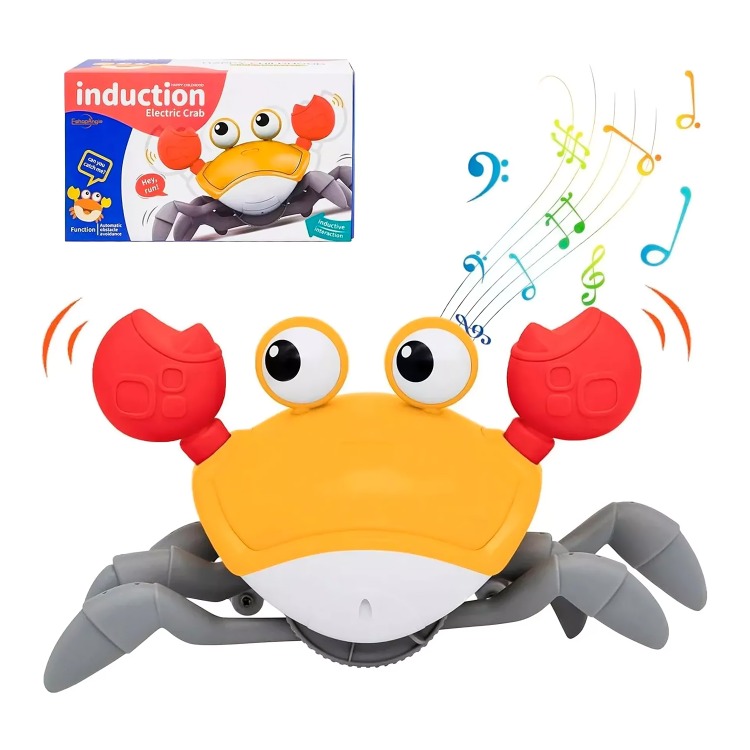 JUGUETE DE CANGREJO BEBE  CON MUSICA JUGUETE A PILAS - 1