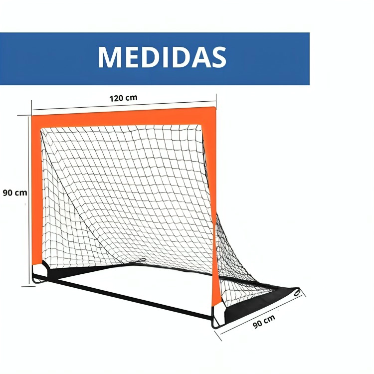 ARCO DE FUTBOL PLEGABLE PORTATIL PARA NIÑOS120CM X 90CM - 3