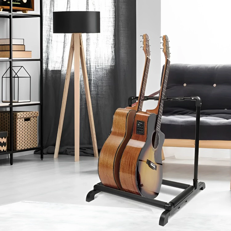 ATRIL SOPORTE TRIPLE PARA GUITARRA Y BAJO PORTATIL - 2