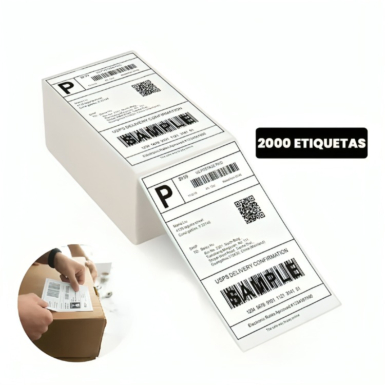 ETIQUETAS TERMICAS ADHESIVAS 100X150MM 2000 UNIDADES - 3