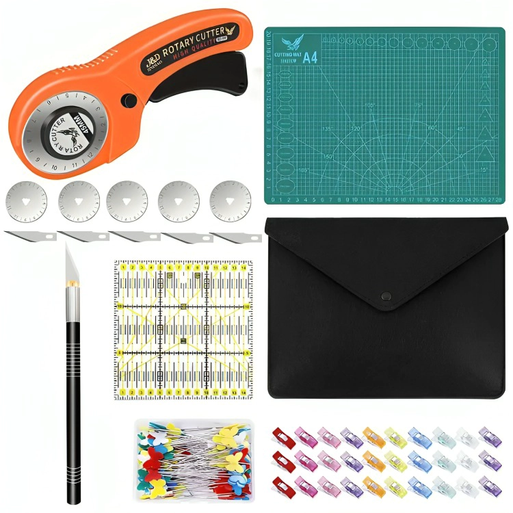 KIT CORTADOR DE TELA CIRCULAR PARA ROPA HERRAMIENTA COSTURA - 2