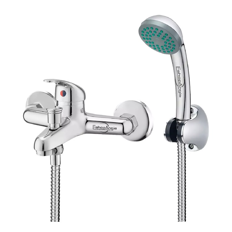 LLAVE MONOMANDO TINA DUCHA CROMADA PLATEADO BRILLANTE - 2