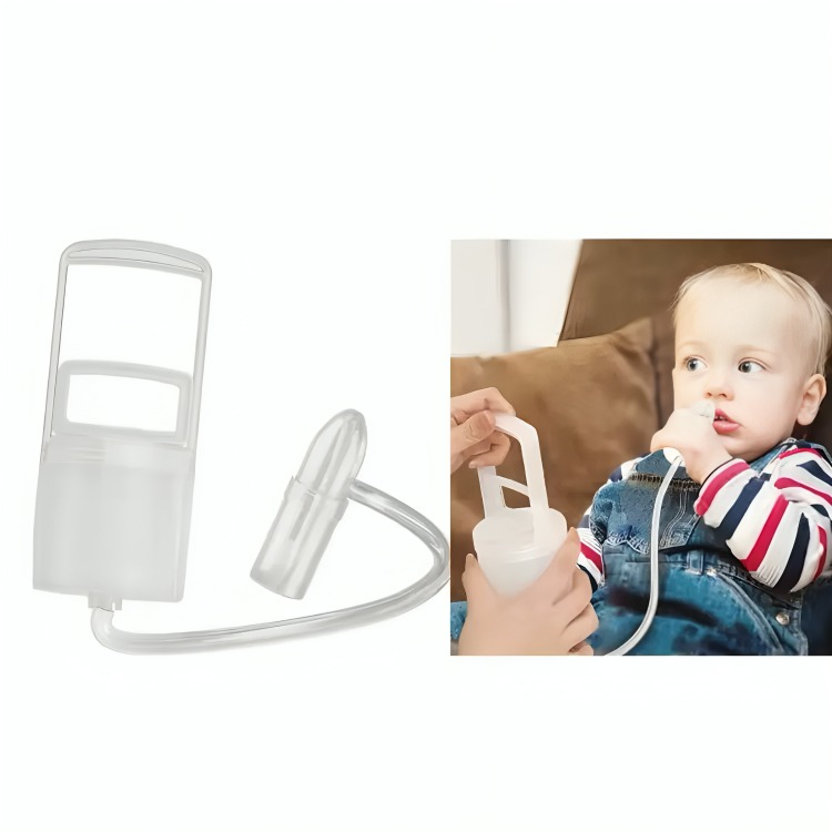ASPIRADOR NASAL PARA BEBES NIÑOS SACA MOCOS CON DEPOSITO TRANSPARENTE - 2