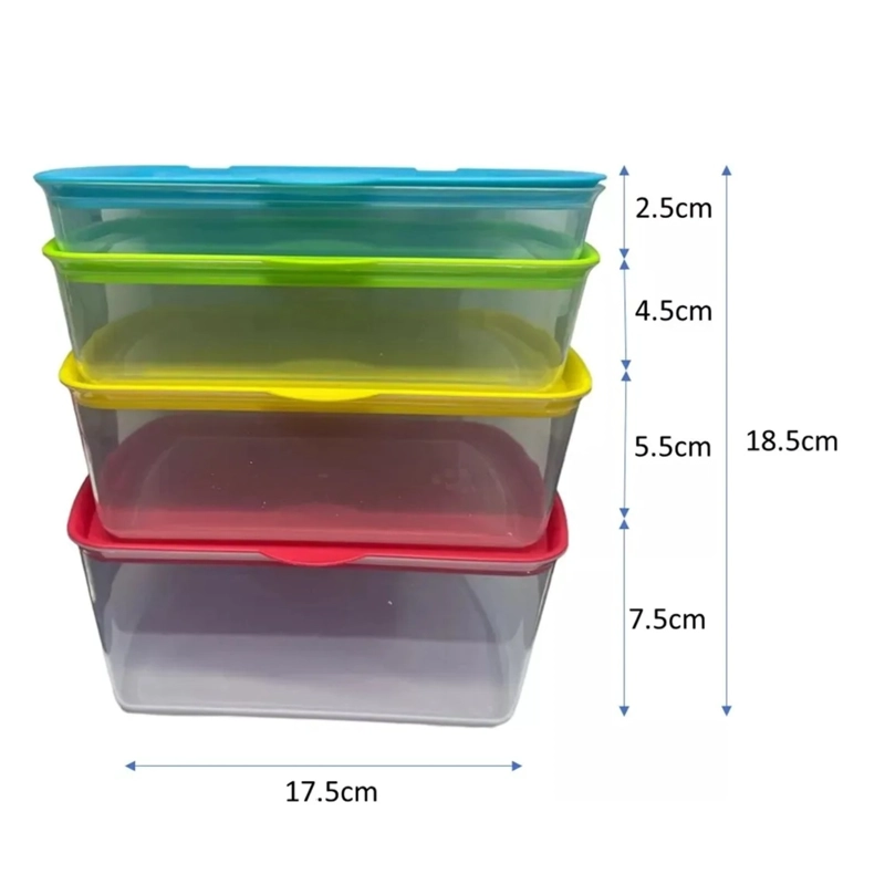 PACK X 3 DE SET 4 PIEZAS CONTENEDOR MICROONDAS Y REFRIGERADOR - 5