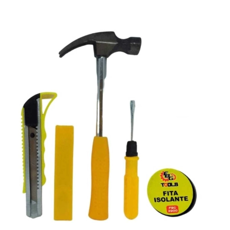 PACK X 3 SET HERRAMIENTAS MANUALES DESTORNILLADOR MARTILLO 5 PIEZAS - 3