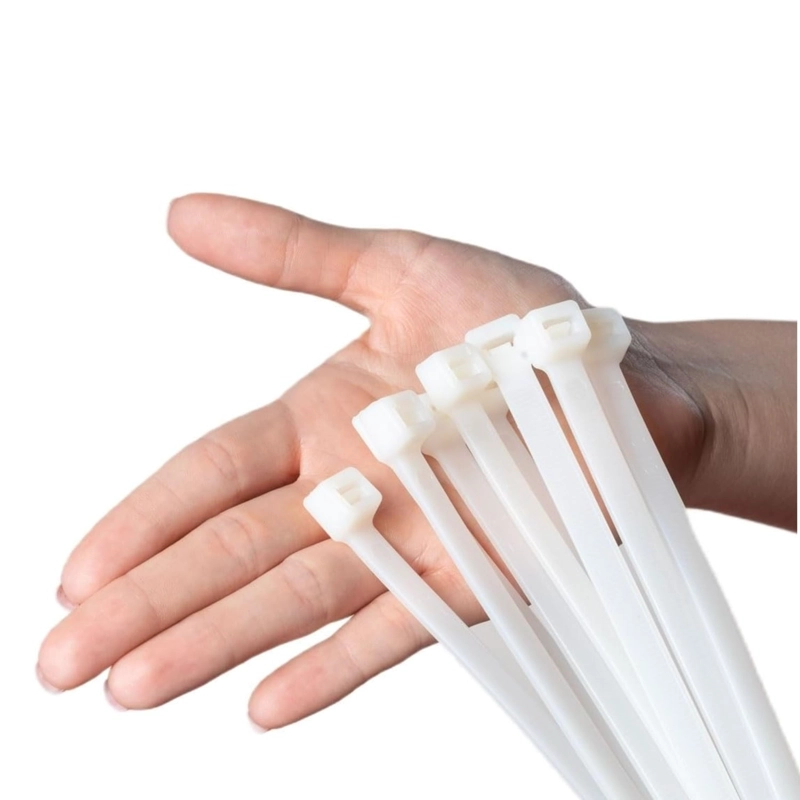 PACK X 3 BRIDAS PARA CABLES BLANCO 400 X 7,6 MM 100 PIEZAS  - 2