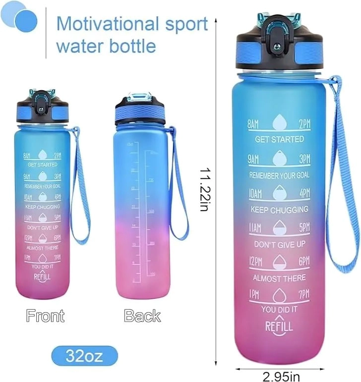 BOTELLA DE AGUA POR COLORES 1000ML - 2
