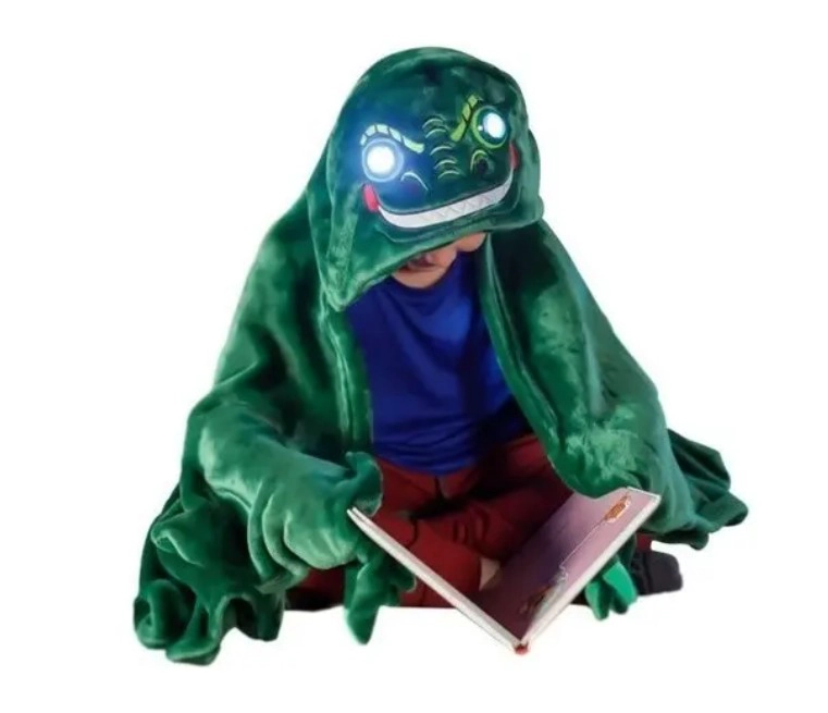 MANTA FRAZADA DE POLAR CAPUCHA CON ILUMINACION PARA NIÑO - 1