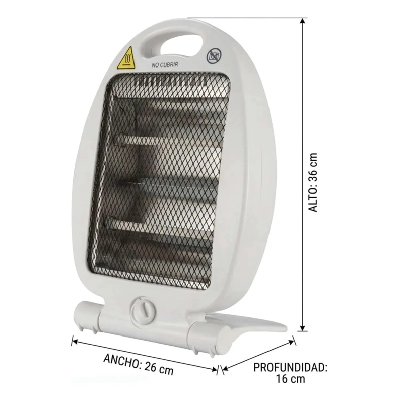 CALEFACTOR ELE CTRICO CUARZO ZYY-QH02 DORAL VANCOUVER 800W - 4