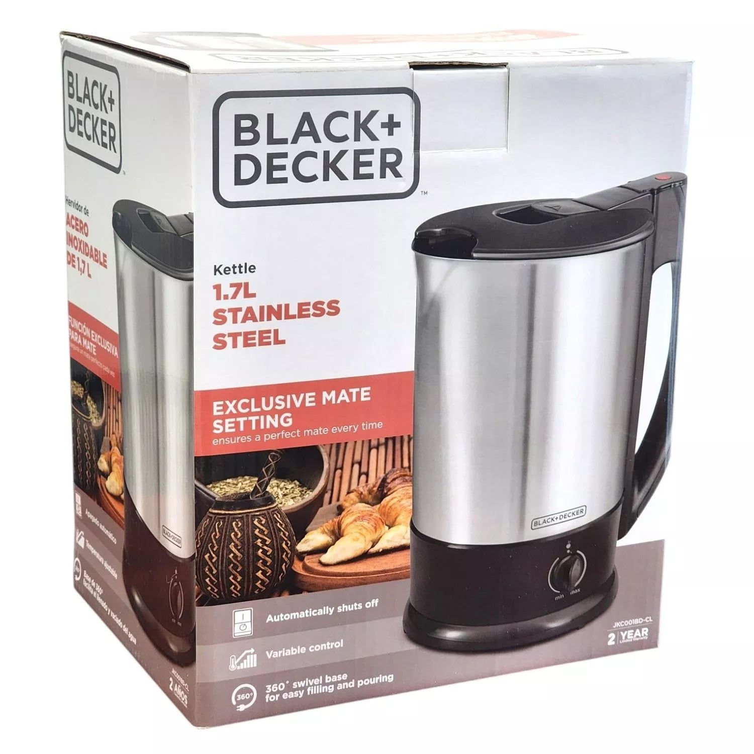 HERVIDOR ELECTRICO BLACK+DECKER 1.7LTS MATE JKC001BD-CL - 5