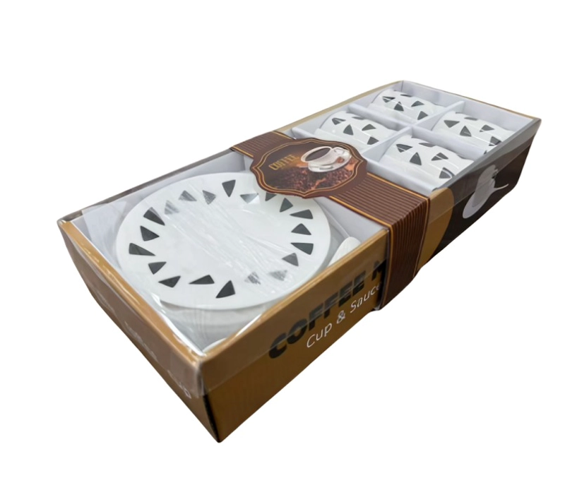 SET DE TAZAS Y PLATOS 6 PIEZAS CON DISEÑO MODERNO - 1