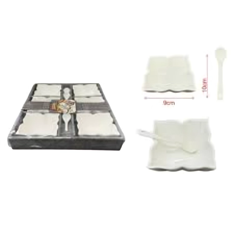 SET DE LOZA 6 PIEZAS PLATOS PARA APERITIVO O POSTRE - 1