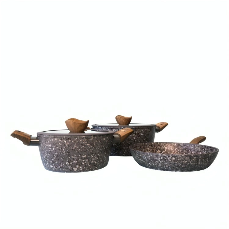 BATERIA DE COCINA ANTIADHERENTE 5 PIEZAS ROKKA  KEEP - 3