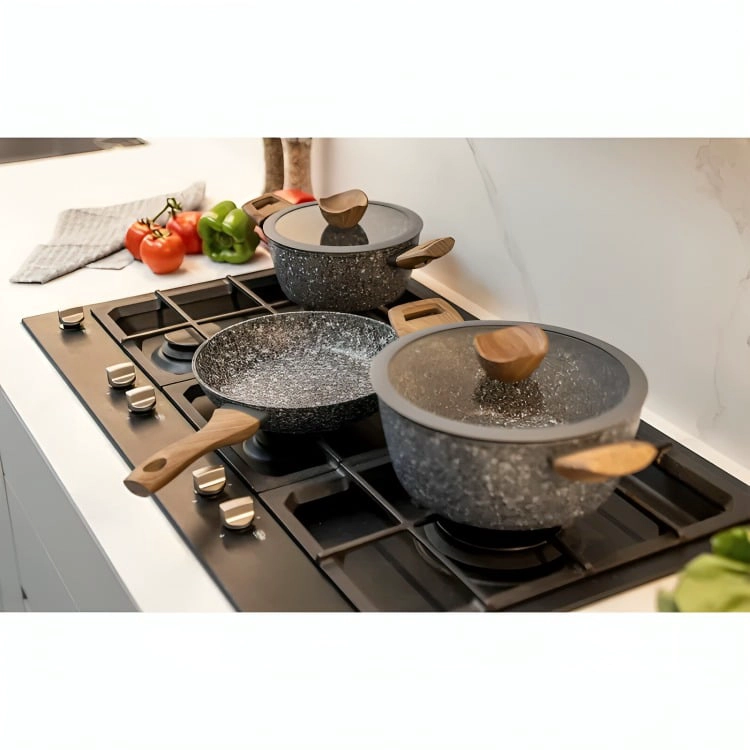 BATERIA DE COCINA ANTIADHERENTE 7 PIEZAS ROKKA KEEP - 3