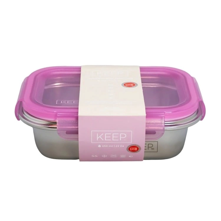 CONTENEDOR HERMETICOS METALICOS 1300 ML KEEP COLOR ROSA - 2